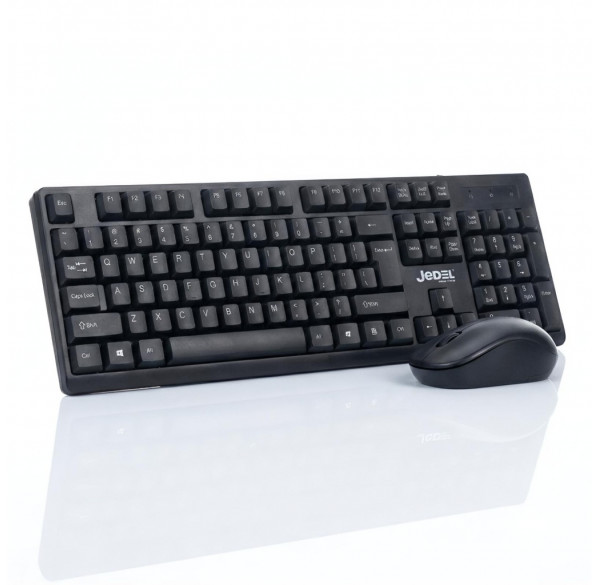 Комплект Jedel WS730 (EN+RU+TM), беспроводной (2в1) клавиатура + мышь