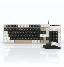 Комплект K-Snake KM-100 Milk color, проводной (2в1) клавиатура + мышь