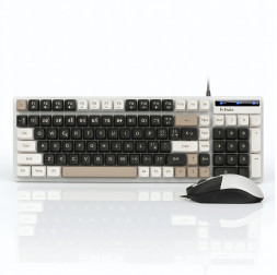 Комплект K-Snake KM-100 Milk color, проводной (2в1) клавиатура + мышь