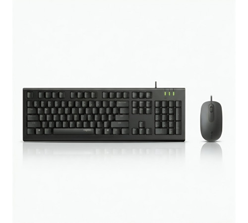 Комплект Rapoo X120Pro (EN+RU+TM), проводной (2в1) клавиатура + мышь