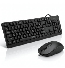 Комплект | 2 в 1 | клавиатура + мышь | Rapoo X120PRO | EN+RU+TM | USB