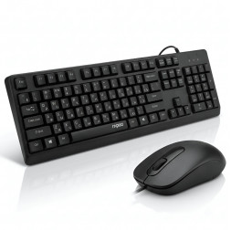 Комплект | Rapoo X120PRO | клавиатура + мышь | EN+RU+TM | USB