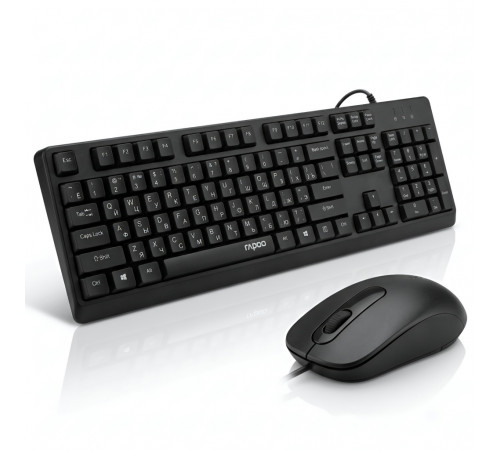 Комплект | 2 в 1 | клавиатура + мышь | Rapoo X120PRO | EN+RU+TM | USB