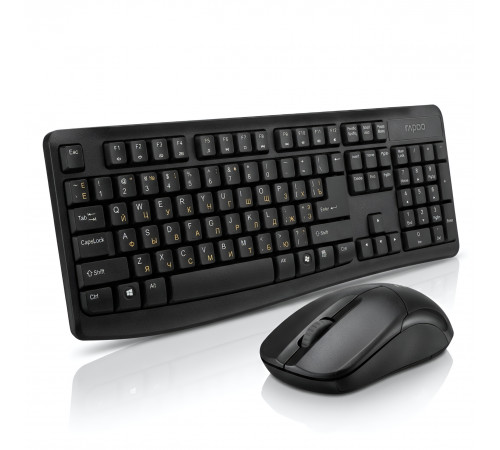 Комплект | 2 в 1 | клавиатура + мышь | Rapoo X1800PRO | EN+RU+TM | 2.4 ГГц