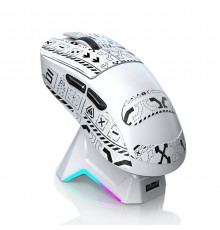 Мышь | AULA SC610 PRO ◇ белый | 26000 DPI | 2.4 ГГц + Bluetooth + USB | с док-станцией