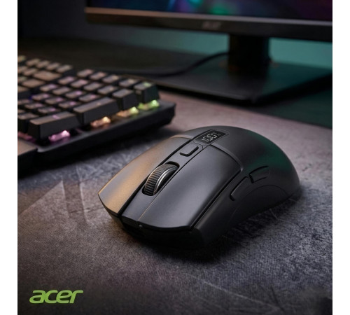 Мышь Acer OMR226 чёрная, игровая, беспроводная, перезаряжаемая