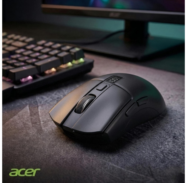 Мышь Acer OMR226 чёрная, игровая, беспроводная, перезаряжаемая