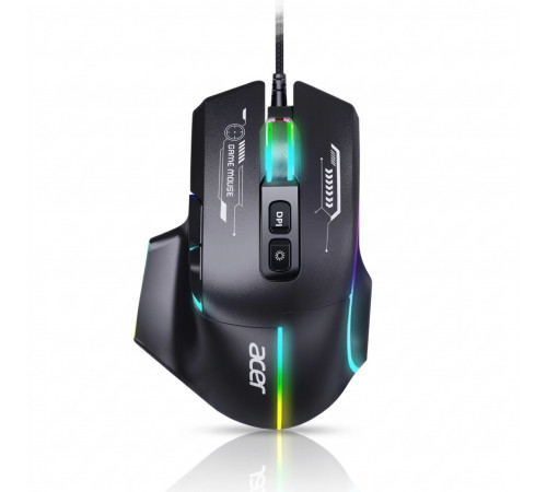 Мышь Acer OMW950, черная, игровая, проводная