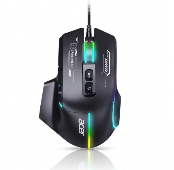 Мышь Acer OMW950, черная, игровая, проводная