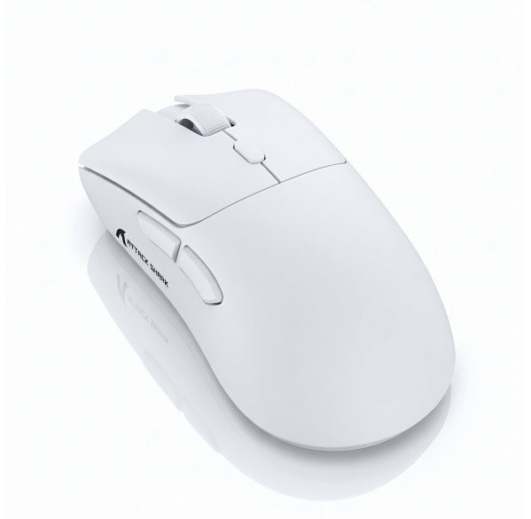 Мышь Attack Shark R1 белая, игровая, беспроводная, перезаряжаемая