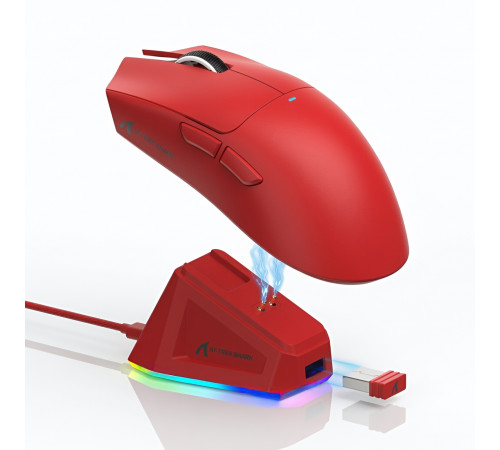Мышь Attack Shark X11 красная, игровая, беспроводная, перезаряжаемая