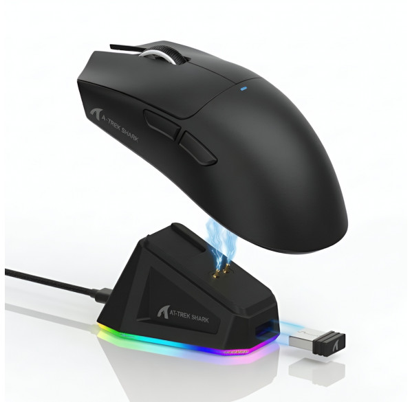 Мышь Attack Shark X11 чёрная, игровая, беспроводная, перезаряжаемая