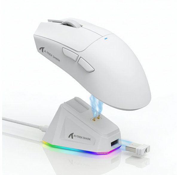 Мышь Attack Shark X11 белая, игровая, беспроводная, перезаряжаемая