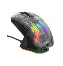 Мышь Attack Shark X2 PRO с док-станцией, чёрно-прозрачная, игровая, беспроводная, перезаряжаемая