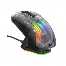 Мышь Attack Shark X2 PRO с док-станцией, чёрно-прозрачная, игровая, беспроводная, перезаряжаемая