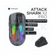 Мышь Attack Shark X2 PRO с док-станцией, чёрно-прозрачная, игровая, беспроводная, перезаряжаемая