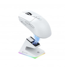 Мышь Attack Shark X6 с док-станцией белая, игровая, беспроводная, перезаряжаемая