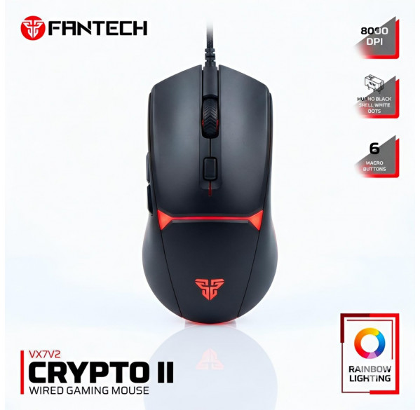Мышь Fantech Crypto II, игровая, проводная