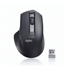 Мышь Inphic M9, серый (игровая, беспроводная, бесшумная)