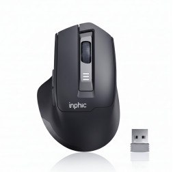 Мышь Inphic M9, серый (игровая, беспроводная, бесшумная)