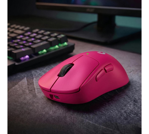 Мышь Logitech G PRO X Superlight 2 розовая, игровая, беспроводная, перезаряжаемая