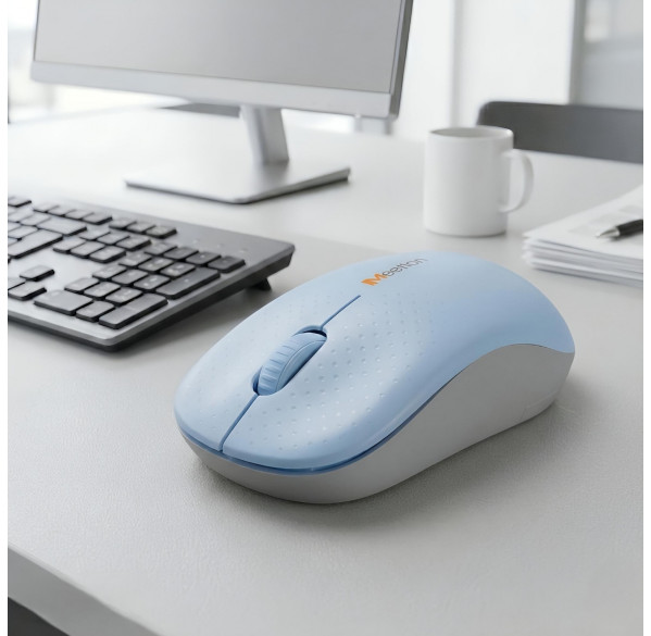 Мышь Meetion R545 синяя, офисная, беспроводная