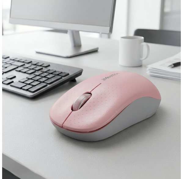 Мышь Meetion R545 розовая, офисная, беспроводная