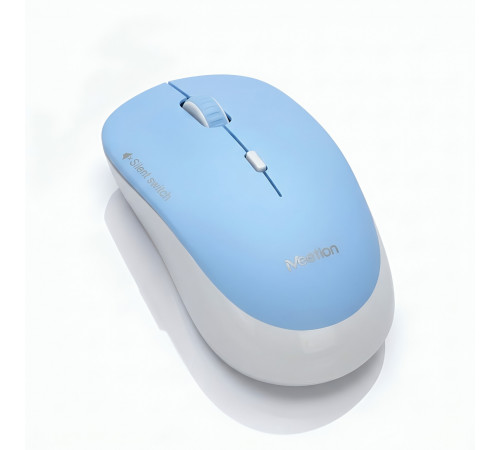 Мышь Meetion R570 Silent синяя, офисная, беспроводная