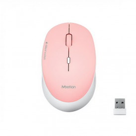 Мышь Meetion R570 бесшумная розовая, офисная, беспроводная