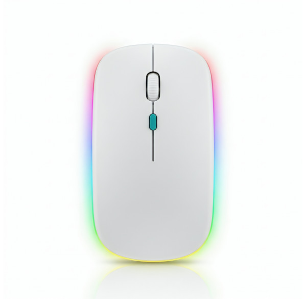 Мышь Weibo RF-6800 белая, беспроводная, перезаряжаемая, бесшумная