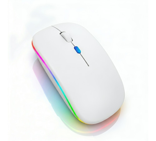 Мышь Weibo RF-6800 белая, беспроводная, перезаряжаемая, бесшумная