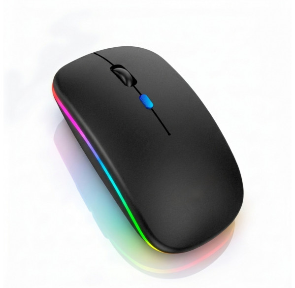 Мышь Weibo RF-6800 чёрная, беспроводная, перезаряжаемая, бесшумная