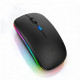 Мышь Weibo RF-6800 чёрная, беспроводная, перезаряжаемая, бесшумная