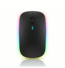 Мышь Weibo RF-6800 чёрная, беспроводная, перезаряжаемая, бесшумная