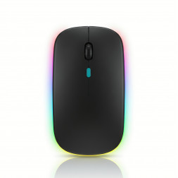 Мышь Weibo RF-6800 чёрная, беспроводная, перезаряжаемая, бесшумная