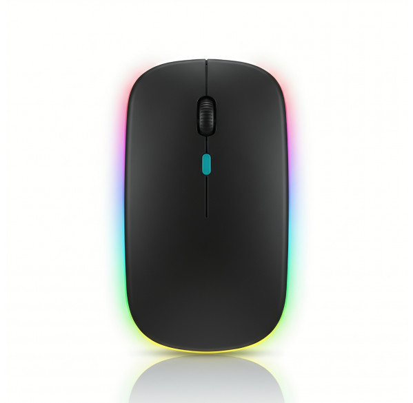 Мышь Weibo RF-6800 чёрная, беспроводная, перезаряжаемая, бесшумная