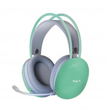 Наушники AULA S505 бирюзовые, игровые, проводные USB