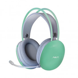 Наушники AULA S505 бирюзовые, игровые, проводные USB