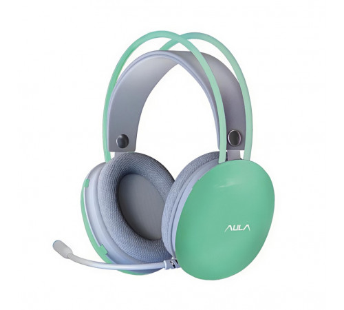 Наушники AULA S505 бирюзовые, игровые, проводные USB