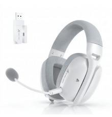 Наушники | Attack Shark L80 Pro ◇ белый | 2.4 ГГц + Bluetooth + AUX + USB + Type-C