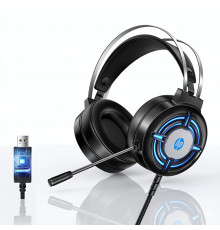 Наушники HP H120 Stereo Gaming, игровые, проводные USB