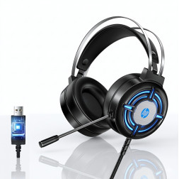 Наушники HP H120 Stereo Gaming, игровые, проводные USB