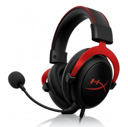 Наушники HyperX Cloud II, чёрно-красный | USB, AUX | игровые, проводные