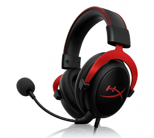Наушники HyperX Cloud II, чёрно-красный | USB, AUX | игровые, проводные
