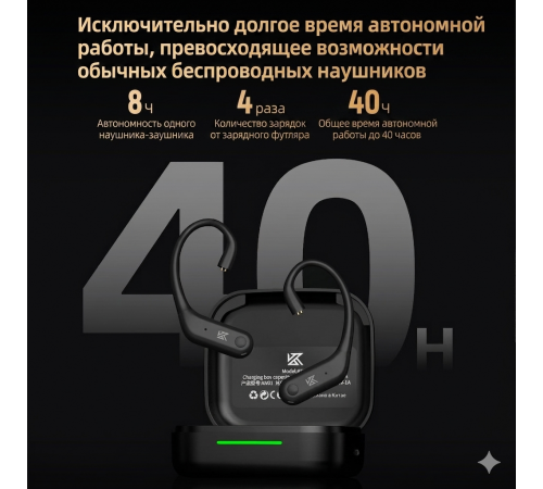 Беспроводные Bluetooth адаптеры для IEM наушников KZ AN01 (TWS-гарнитура)