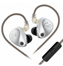 Наушники KZ-Castor Silver Harman Target с микрофоном, внутриканальные IEM, игровые 