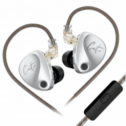 Наушники KZ-Castor Silver Harman Target с микрофоном, внутриканальные IEM, игровые 