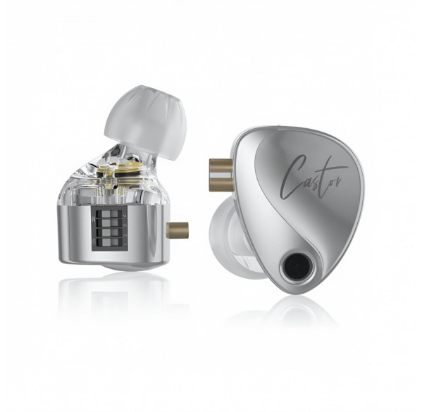 Наушники KZ-Castor Silver Harman Target с микрофоном, внутриканальные IEM, игровые 