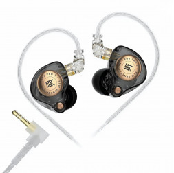 Наушники KZ-EDX PRO 2 Black с микрофоном, внутриканальные IEM, игровые 