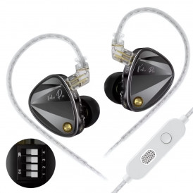 Наушники KZ Vader Pro с микрофоном, внутриканальные IEM, игровые 